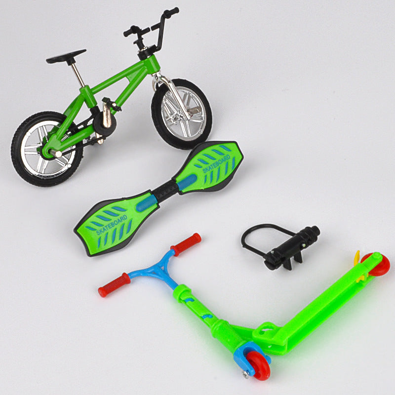 Finger Bicycle Finger Skateboard Toy Set Bicycle Skateboard Vitality Board Scooter