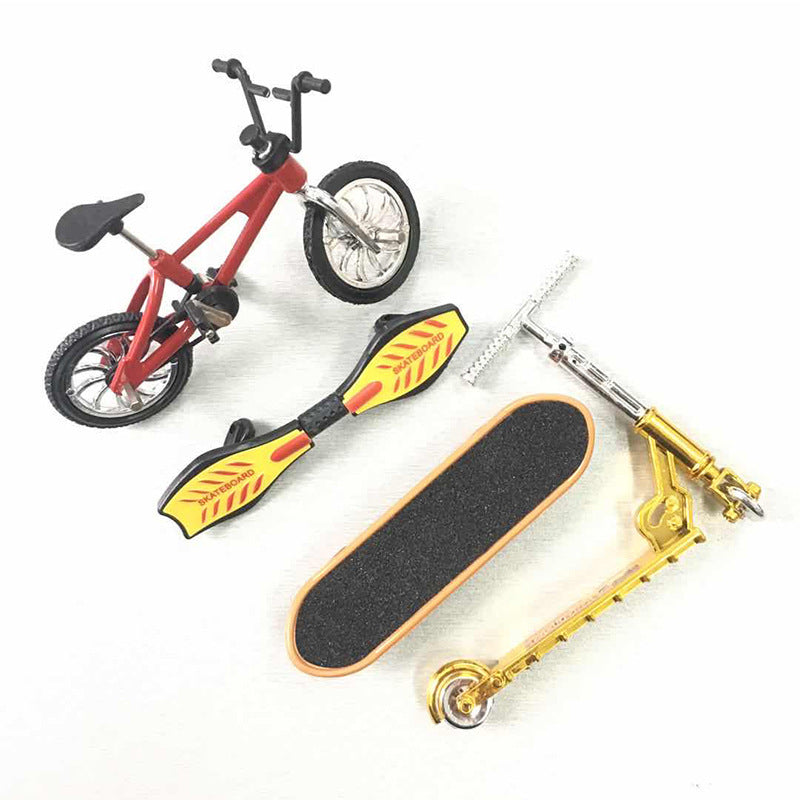 Finger Bicycle Finger Skateboard Toy Set Bicycle Skateboard Vitality Board Scooter
