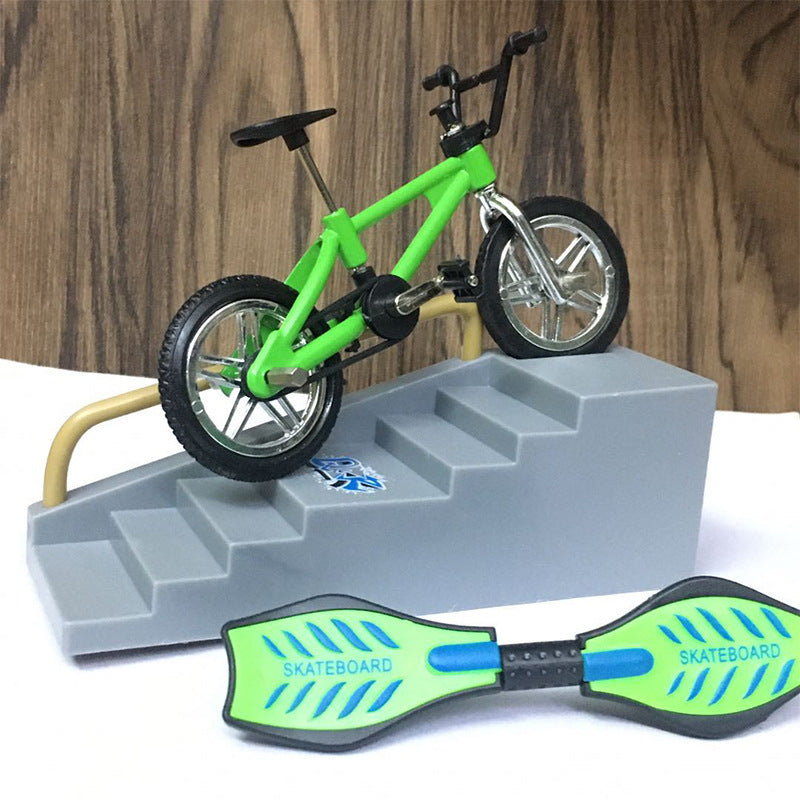 Finger Bicycle Finger Skateboard Toy Set Bicycle Skateboard Vitality Board Scooter